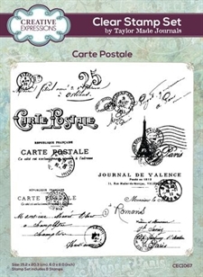 Creative Expressions / Sam Poole Clear Stamp Set - Carte Postale